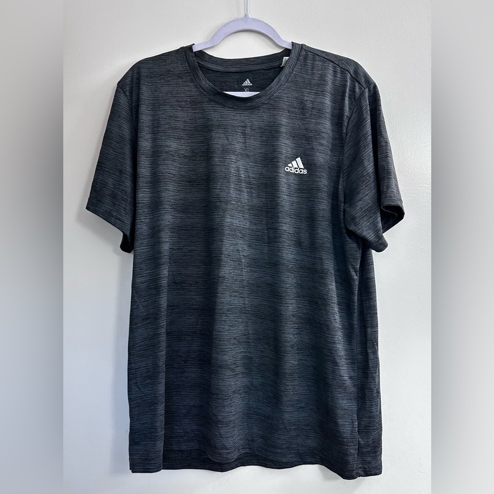 Adidas Climalite Short Sleeve Athletic Shirt | Charcoal Gray | XL